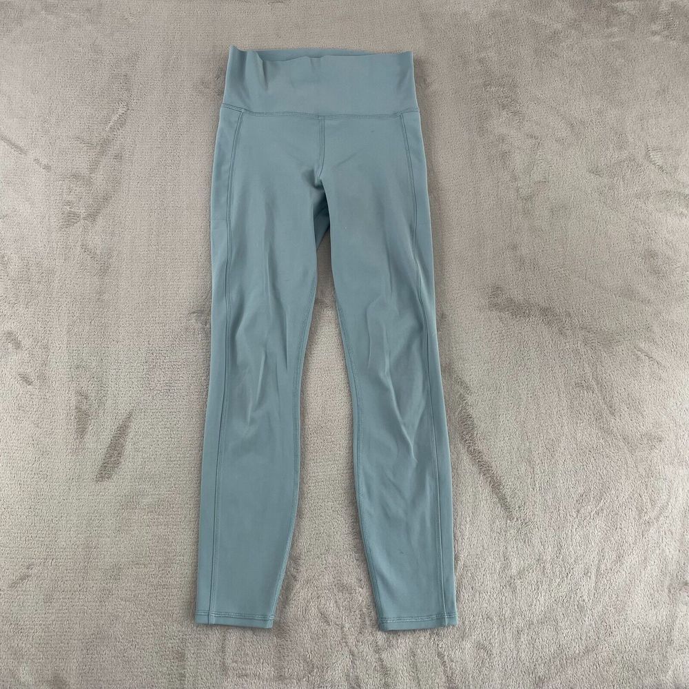 Vuori Studio Pocket Leggings Women XS Blue Yoga Gym Athletic Performance $98